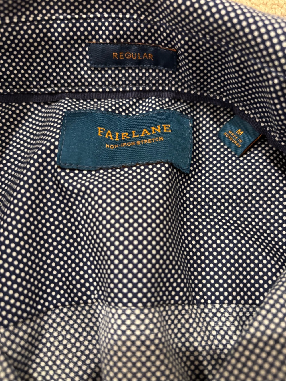 Fairlane Men's Navy Micro Dot Button-Down Shirt
